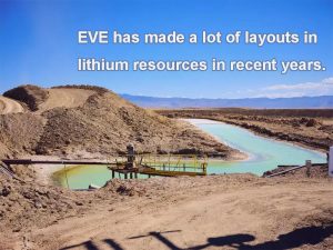 近年來(lái)，EVE在鋰資源方面做了很多布局。